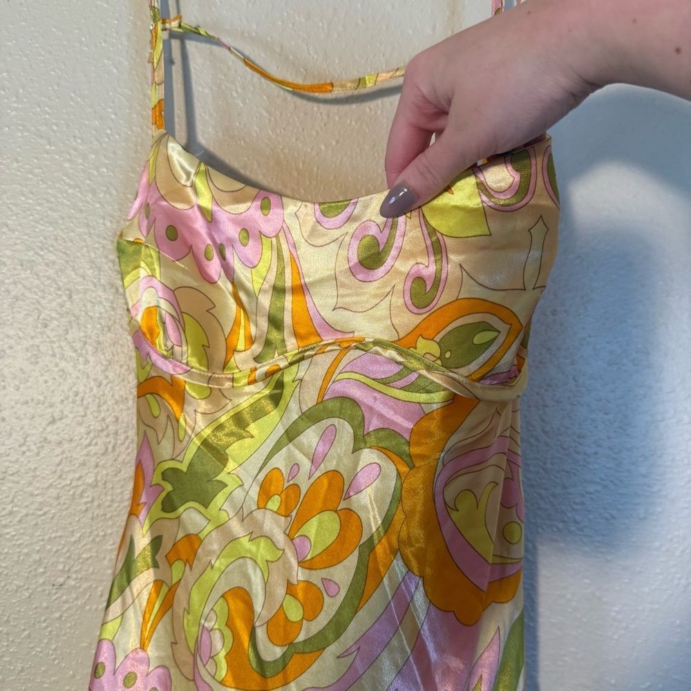Thirty Thirty Floral Maxi Dress in Yellow and Pink Small - Picture 3 of 7